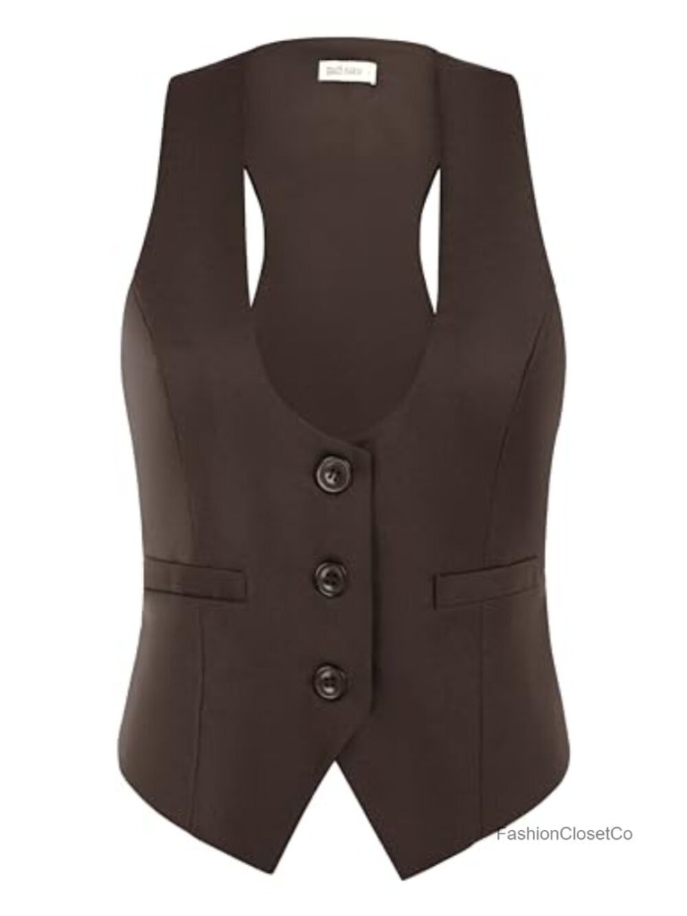 Sleeveless Button Waistcoat Vest, Dressy Casual Blazer, Office Work